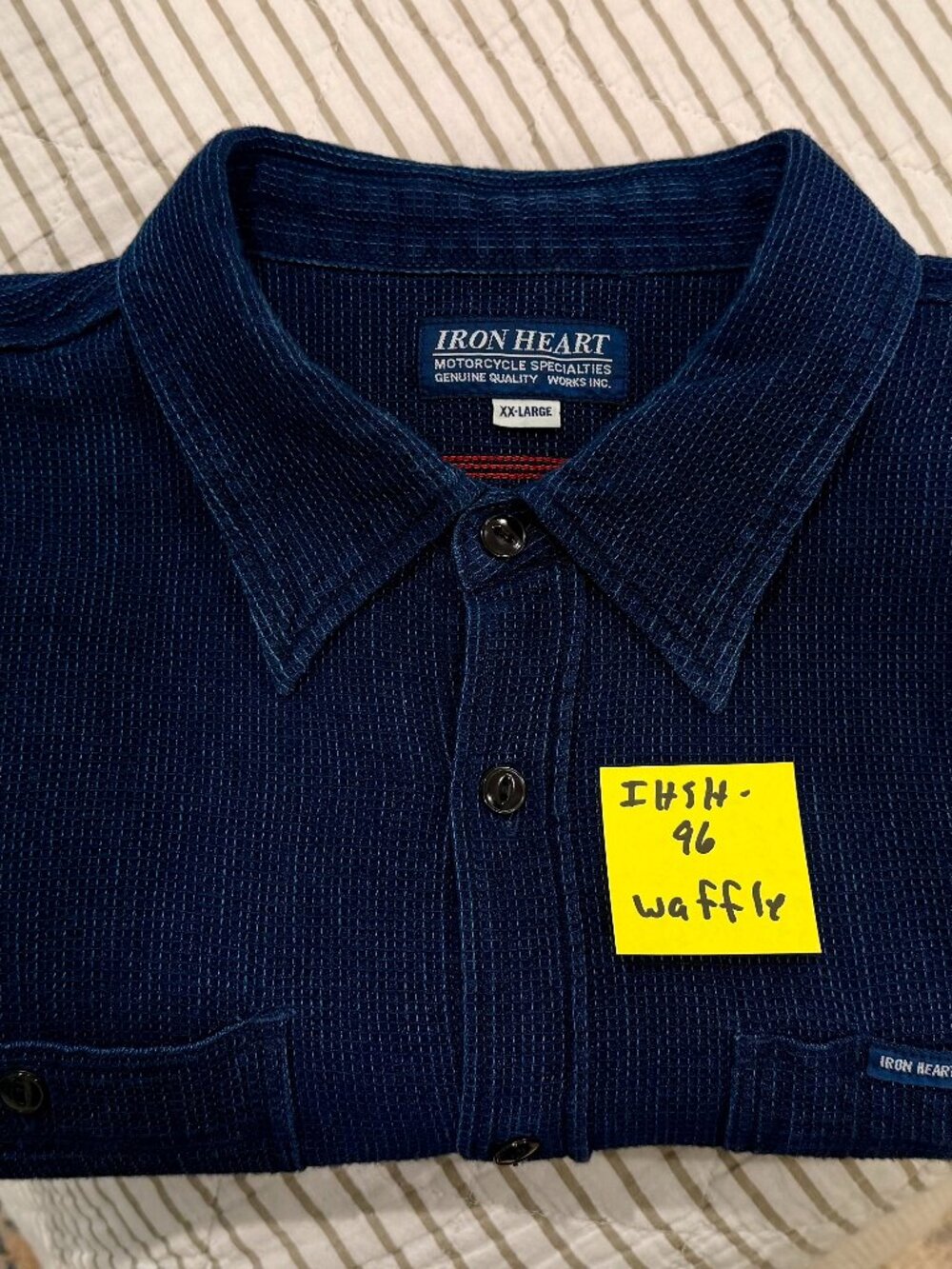 IHSH-96 "Indigo Waffle Knit Work Short" - Size XXL